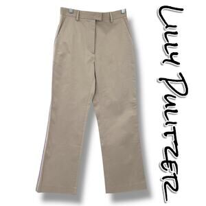 Vintage Lilly Pulitzer Chino Pants Tuxedo Side Stripe Straight Leg Womens Sz 2